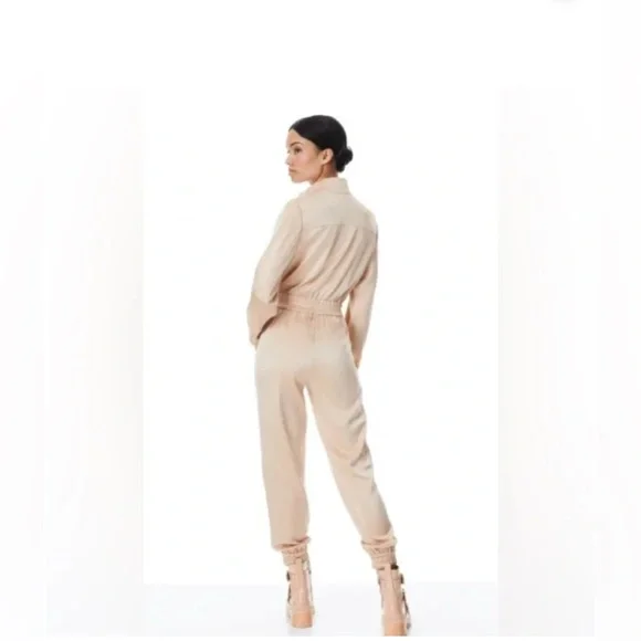 NWT Alice + Olivia Levi jumpsuit in almond size 6